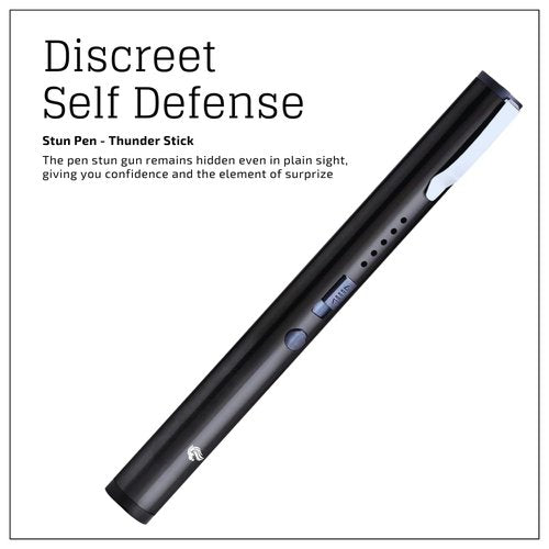 Odds Shifter's DefenPro 32,000,000 Stun Pen Stun Gun for Self Defense Tactical Stun Pen with USB Rechargeable, Battery Indicator, Durable Clip, Compact and Concealable for Protection