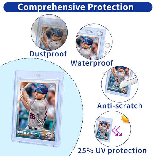 15 Pack Magnetic Card Holders for Trading Cards - One-Touch Baseball Football TCG Collectible