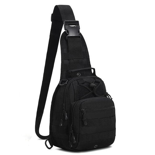 Tactical Backpack, Waterproof Military Cross-body Molle Sling Shoulder Backpack Chest Bag for Outdoor Every Day Carry Black