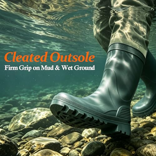 GREENWATER Waterproof Hip Waders for Men and Women - M10/W12 Green