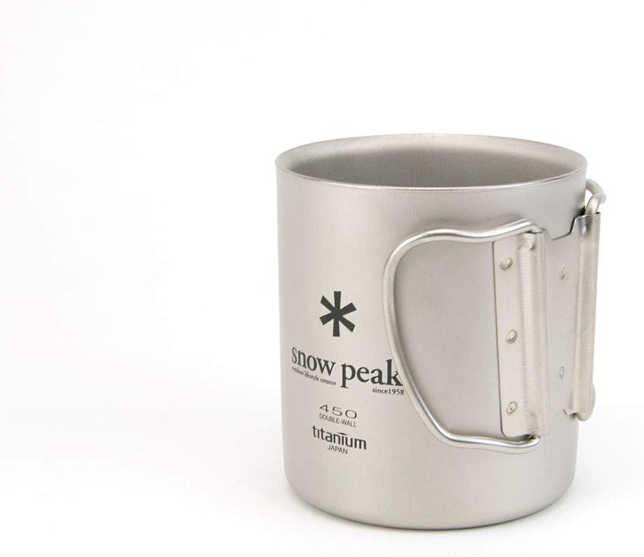Snow Peak 300ml Double Wall Titanium Insulated Camping Mug - Lightweight & Durable