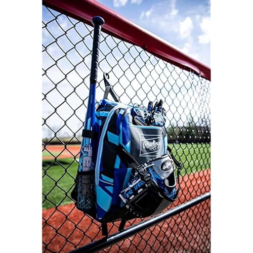 Youth Baseball Glove 9 Inch Left Hand Throw Neon Blue Kids T-Ball & Softball