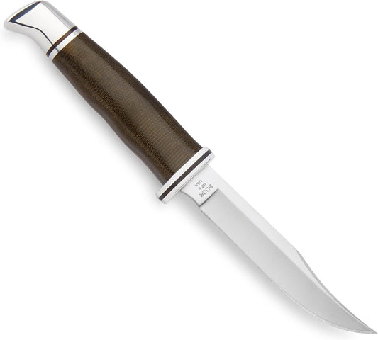 Buck Knives 102 Woodsman Fixed Blade Hunting Knife, 4" Stainless Steel Blade with Leather Sheath