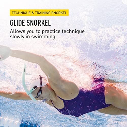 FINIS Glide Center-Mount Swim Snorkel for Adults - Mint Green, Adjustable Fit