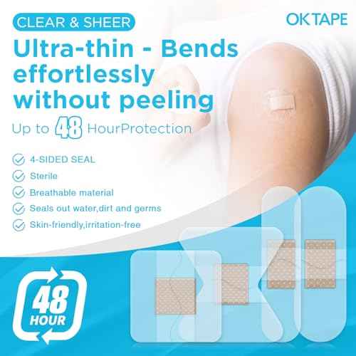 OK TAPE Waterproof Clear Adhesive Bandages, Bulk 160 ct Sheer Assorted Sizes with Individually Wraps for First-Aid Wound Care, Variety Bandage Pack for Minor Cuts & Scrapes - Stays Put in The Shower