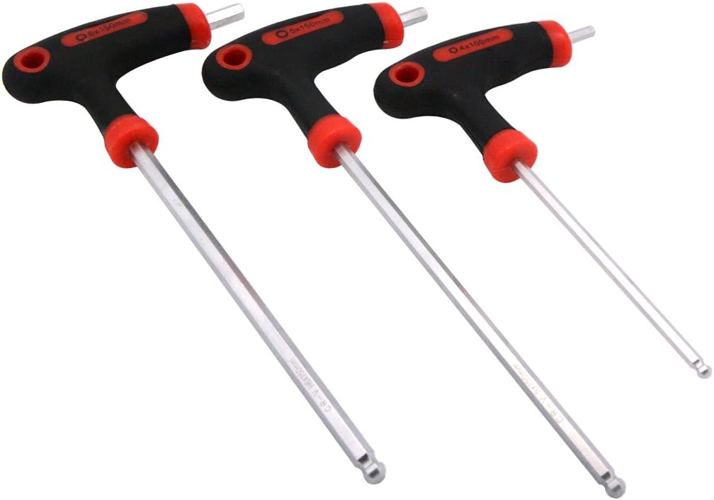 4/5/6mm T-Handled Energe Saving Hex Wrench Set for Bike Pedal Handlebar Disc Brake Mount Repair
