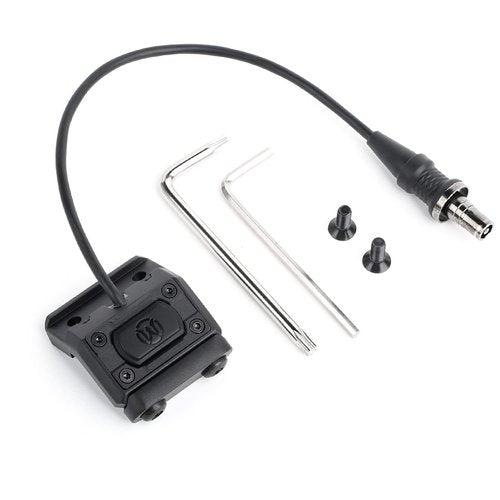 NOBUHIRO Tactical Modular Wire Remote Pressure Switch with Offset Light Mount for M300 M600, with SF Plug for M300 M600 Series Flashlights, Fit for 20mm Picatinny Rail (SF)