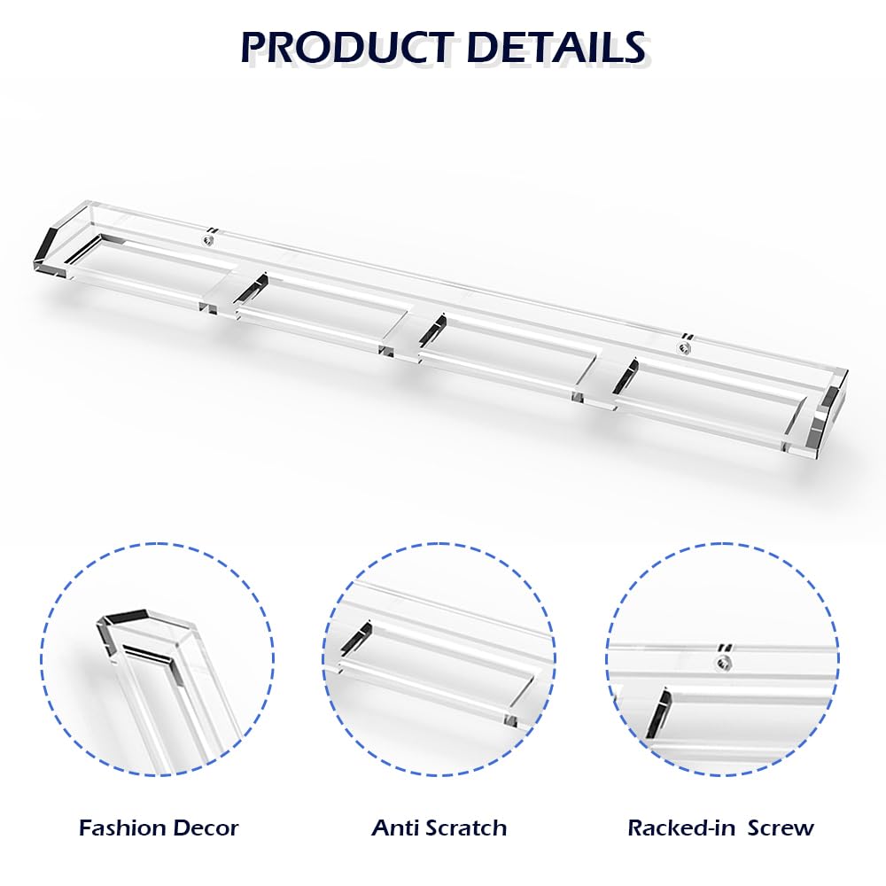 FEYRUN Clear Hockey Pucks Wall Display for 4 Pucks, Premium Acrylic Showcase for Autographed Souvenir Memorabilia