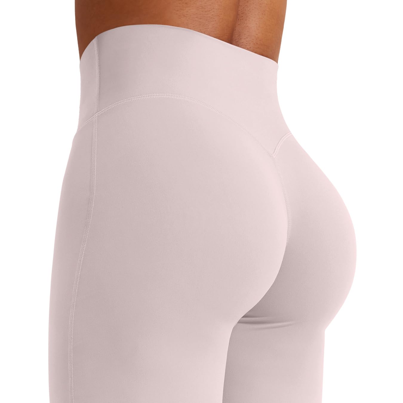 YEOREO Workout Leggings Womens No Front Seam Straight Leggings 29" High Waist Buttery Eddiy Gym Yoga Pants Dusty Pink M