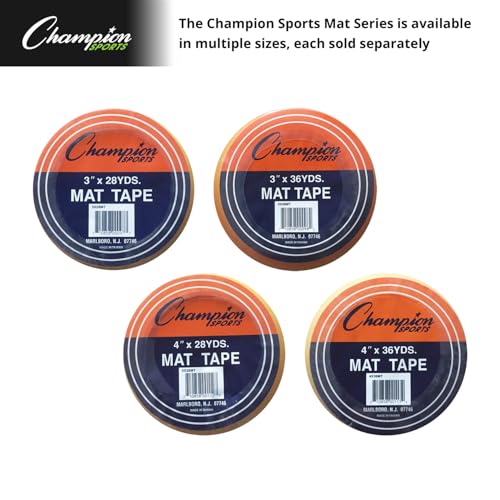 Champion Sports Mat Tape - 4 Inch x 36 Yards Clear Gym & Wrestling Mat Tape - Variation of THIS Listing