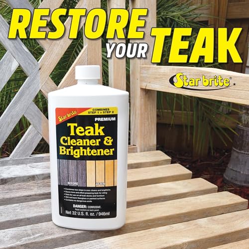 Star Brite Teak Cleaner & Brightener 32oz - Weathered Wood Restoration - Variation of THIS listing
