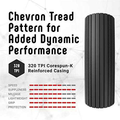 Vittoria Corsa Control Graphene 2.0 - Road Bike Tire - Tubeless Ready Bicycle Tires for Performance in Rough Roads