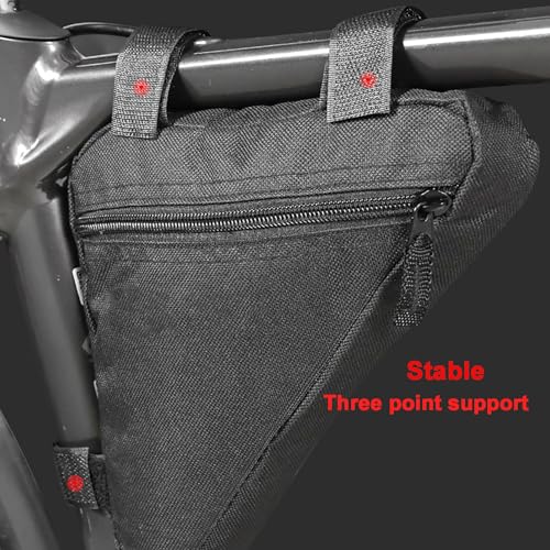 COTOUXKER Bike Frame Bag, Mountain Bike Bag for Road and Mountain Bikes Lightweight Cycling Storage Bags (Small black)