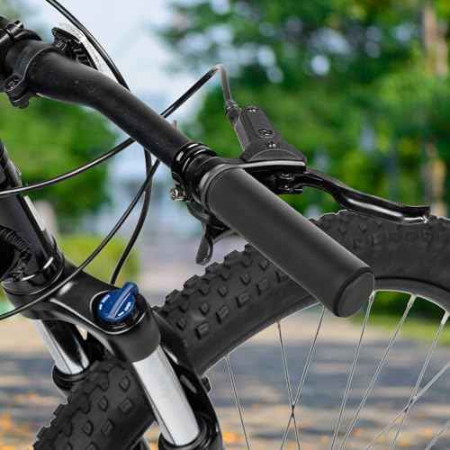 2 Pairs Bike Handle Grips, Foam Comfortable Shock Absorption Bike Handlebar Grips Sponge Covers Anti-Slip Handlebars Grip Compatible with Mountain, Scooter