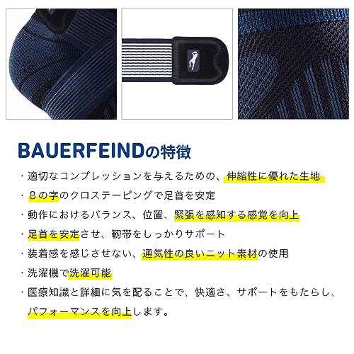 Bauerfeind Sports Ankle Support, Dirk Nowitzki, Navy, left, XXL
