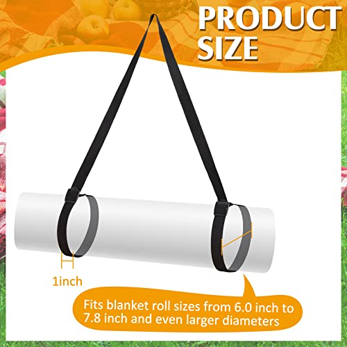 2 Pack Picnic Blanket Carry Straps for Camping and Outdoor Travel