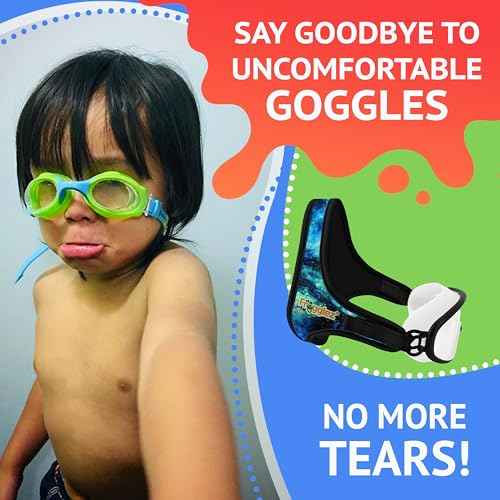 Frogglez Youth Wide View Anti-Fog Crystal Clear Swim Goggle Mask for Kids under 10 (Ages 4-10)