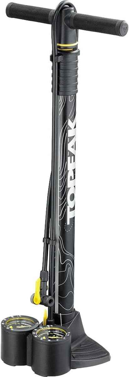 Topeak JoeBlow Dualie Floor Pump - Dual Head Design for Presta & Schrader Valves