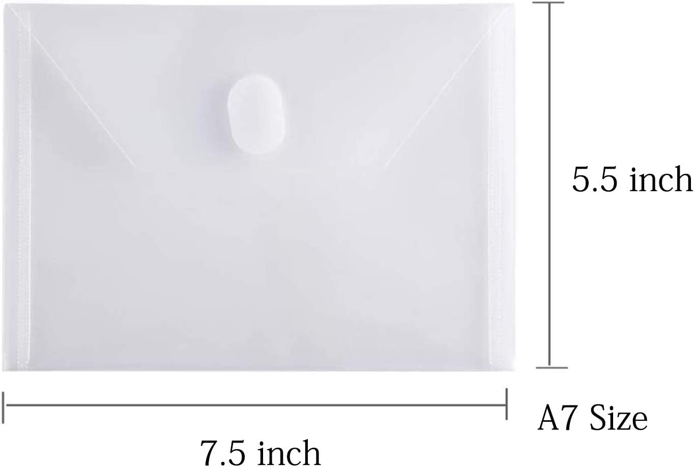 5x7 Small Plastic Envelopes Hook Loop Closure Receipt Storage Holder 40 Pack