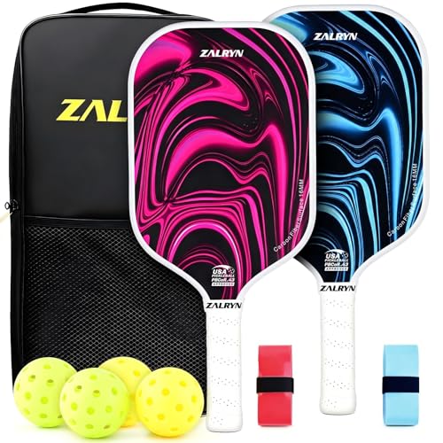 16mm T700 Carbon Fiber Pickleball Paddles Set of 2 USAPA Approved