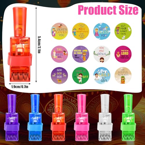 Tuanse 36 Pcs Christmas Christian Finger Lights Gifts Bulk Christian Bible Jesus Church Finger Flashlights Glow in The Dark Religious Inspirational Party Favors for Kids Christmas Halloween Gifts