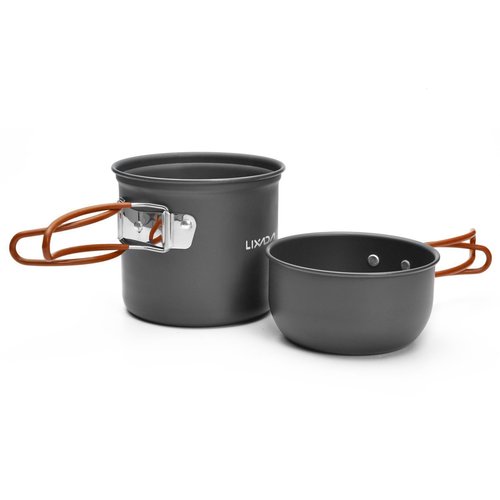 Lixada Camping Cookware Set Portable Camping Mess Kit Cooking Set Outdoor with Stove Spoon Fork Cutter for Picnic Hiking Backpacking Travel