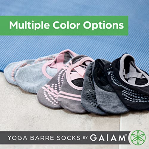 Yoga Socks with Grip - Classic Midnight Black Grey 3-Pack