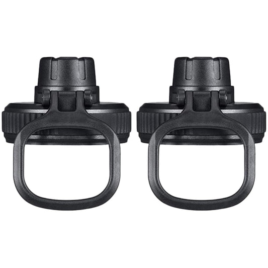Kisangel 2 Pcs Leakproof Sports Bottle Lids - Wide Mouth Vacuum Bottle Spouts with Silicone Gaskets, Black Pp Material, 2.36X2.36X3.93 Inch