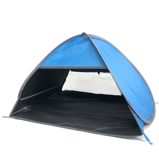 RXQNN Small Pop Up Beach Tent with Meshed Window, Portable Head Tent Beach Pet Shade for Small Dogs/Cats (Blue)