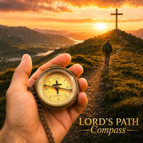 Proverbs 3:5-6 Christian Compass Gift for Baptism Confirmation & Graduation - Wooden Box & Greeting Card Included