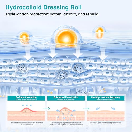 Derm Tape Hydrocolloid Roll - Acne & Pimple Patch Tape, Flexible Bandages Roll for Wound Care and Skin Protection, Cut-to-Size Hydrocolloid Tape for Daily Use (2in x 16ft)