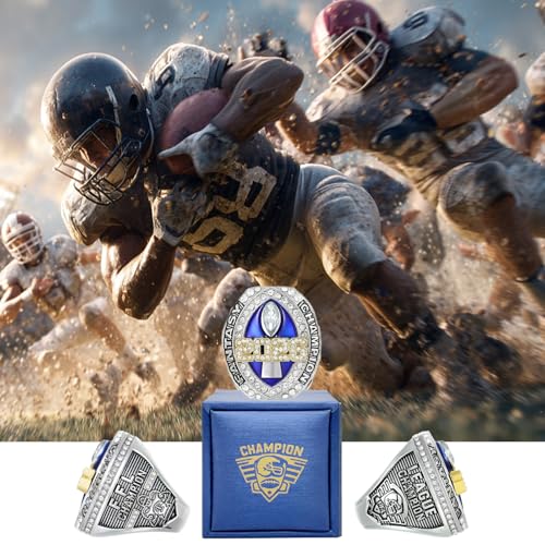 Fantasy Football Ring with Ring Box Trophy Award for League Winner 2026 / 11