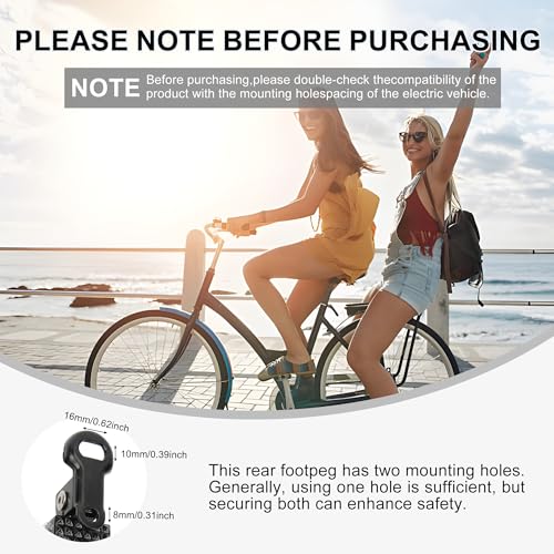 Taicle 1 Pair Foldable Bike Rear Pedals, Quick Release Aluminum Alloy Foot Pegs, Non-Slip Footrests for Mountain, City, E-Bikes & Folding Bicycles