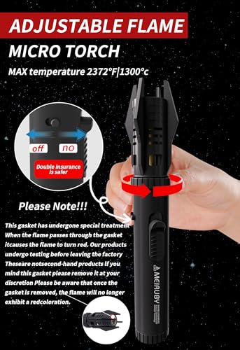 Black Lightsaber Torch Lighter - Windproof Flame Butane Torch for Men & Dad - Gift for Father’s Day & Christmas