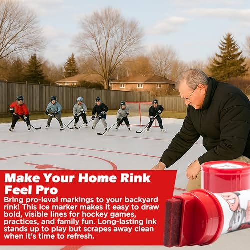 Ice Hockey Line Marker for Rink Training and Practice - Red