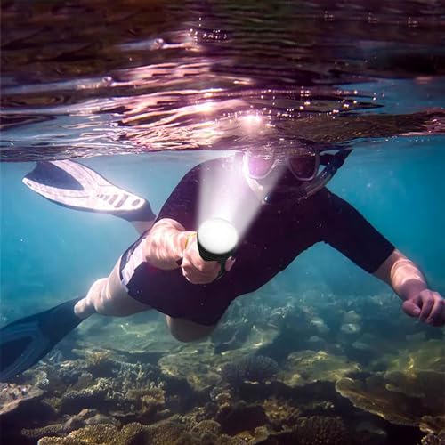 18000 Lumen Waterproof Dive Flashlight for Scuba & Snorkeling - IPX8