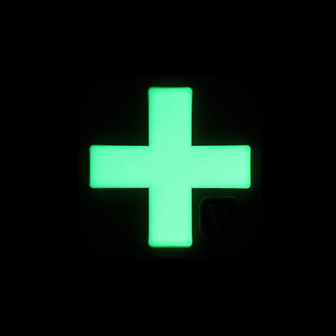 VANQUEST 1-Inch Medical Cross 'Super-Lumen' Glow-in-The-Dark Patch