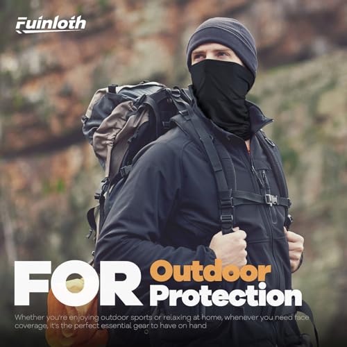 Fuinloth Neck Gaiter, 6 Pack Cooling UV Protection Bandana Buff Face Mask Gator Scarf for Men Women