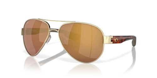 Costa Del Mar South Point Sunglasses, Brushed Gold/Gold Mirrored 580G, 59 mm