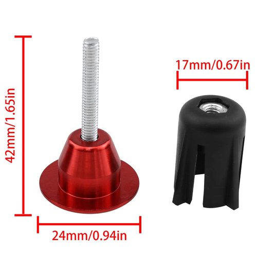 Yocimango 2pcs Handlebar plug Bicycle handlebar end cover Aluminum handle plug for mountain bike Suitable for mountain bike road bike without logo（Red）