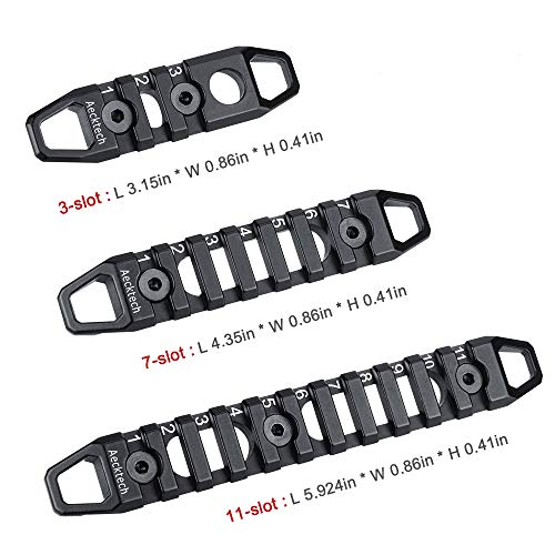 Multi-Slot Aluminum Rail for MMlocks and KKeymods System - 3, 7, 11 Slots