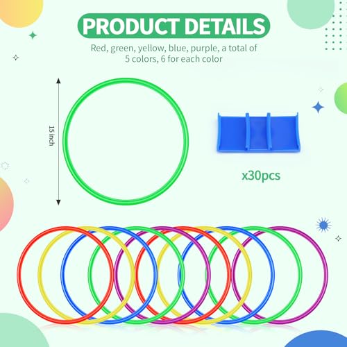 15-Inch Agility Training Rings Set for Speed and Coordination Drills
