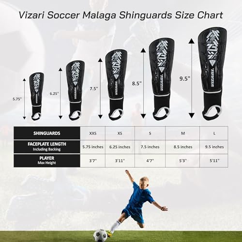 Kids Soccer Shin Guards Black XX Small - Adjustable Youth Protective Gear