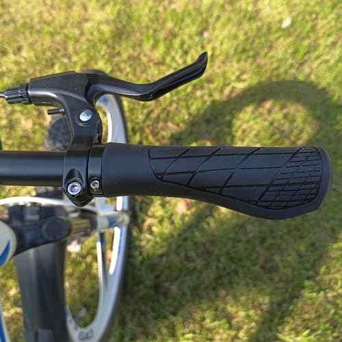 Bicycle Handlebar Grips, Single Lock with Soft Rubber, Anti-Slip Handlebar Grips for Bike, MTB Grips Bicycle Grips for BMX, E-Bike, Scooter