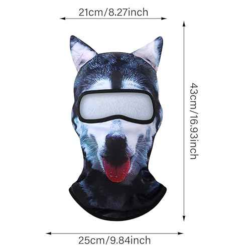 3D Cat Ski Balaclava Sheisty Face Mask with Ears Cute Animal Ski Mask for Music Festivals Raves Party Outdoor Activities
