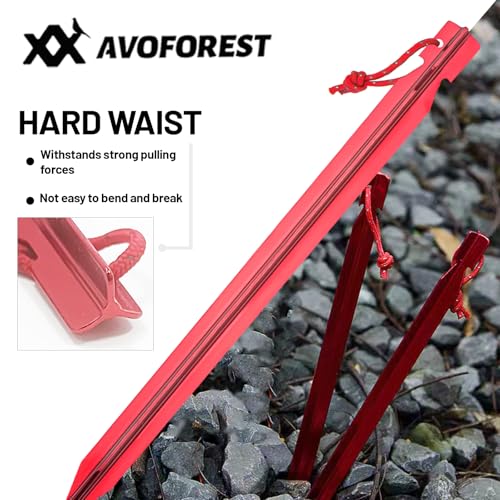 18+2 Pack Aluminum Tent Stakes - Red, Heavy Duty Y-Beam Ground Pegs for Camping