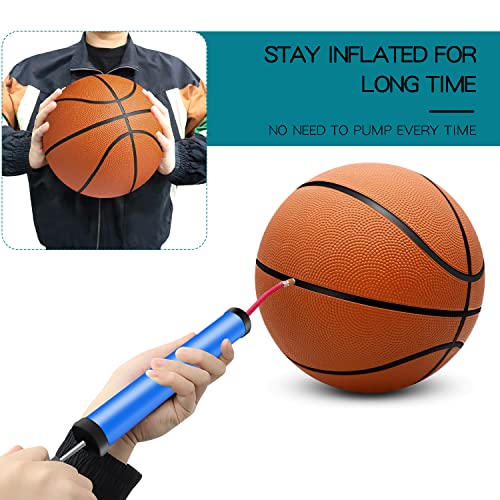 6 Pack 29.5 Inch Official Size Basketballs with Pump - Indoor & Outdoor Use