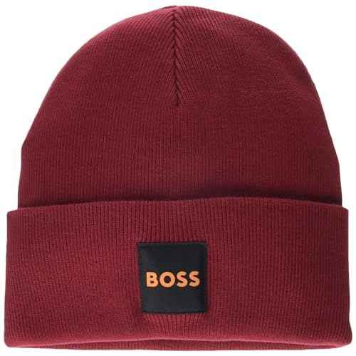 BOSS Men's Square Logo Double Layer Beanie