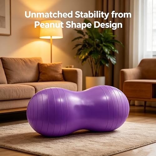 Anti-Burst Peanut Yoga Ball for Pregnancy, Fitness & Therapy