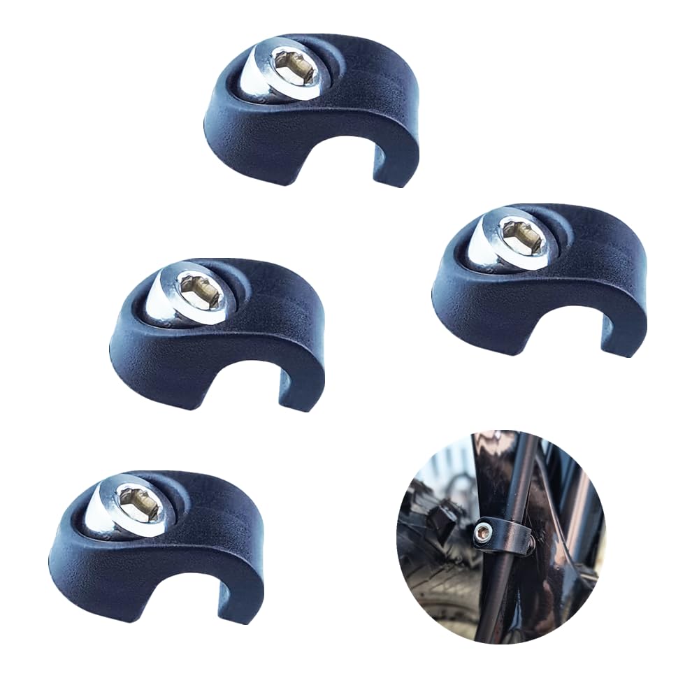 Zhouocea 4 PCS Brake Cable Hose Clamps Removable Bicycle Cable Clamps Bike Cable Clips Bicycle Fork Brake Cable Housing Clamps for Mountain Bike